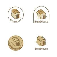 collections de jeux de logo de pain vecteur
