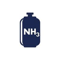 ammoniac, icône de réservoir de gaz nh3 vecteur