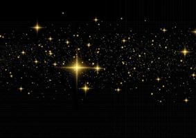 les étincelles de poussière et les étoiles dorées brillent d'une lumière spéciale. le vecteur scintille. effet de lumière de noël.