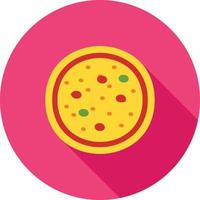 icône de pizza plat grandissime vecteur