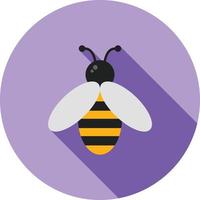 icône plate grandissime abeille vecteur