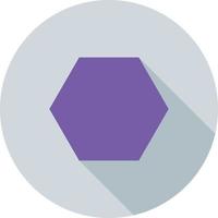 icône plate grandissime hexagonale vecteur