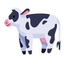 vache domestique animal de ferme vecteur