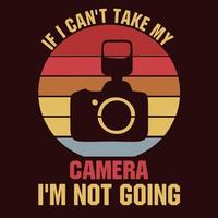 si je ne peux pas prendre mon appareil photo, je ne vais pas vecteur