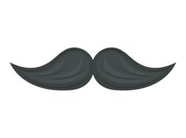 accessoire masculin moustache noire vecteur