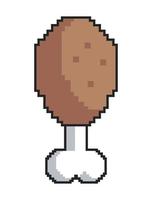 style pixel art de poulet vecteur