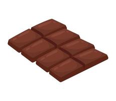 barre de chocolat sucré vecteur