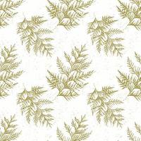 motif épicéa. impression de vacances vectorielle continue avec des branches d'épinette pour tissu ou papier. vecteur