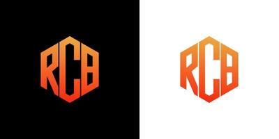 rcb lettre logo design polygone monogramme icône vecteur modèle