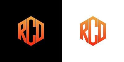 rcd lettre logo design polygone monogramme icône vecteur modèle