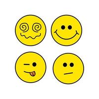 définir l'icône sourire emoji vecteur