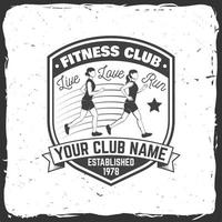 insigne de club de remise en forme. illustration vectorielle. vecteur