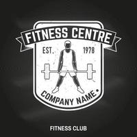 insigne du centre de remise en forme. vecteur. pour les emblèmes des centres de fitness, les panneaux de gym vecteur