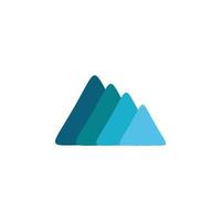 création de logo de montagne triangle bleu vecteur