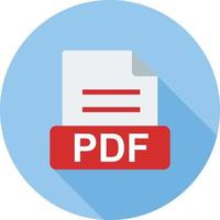 icône plate grandissime pdf vecteur