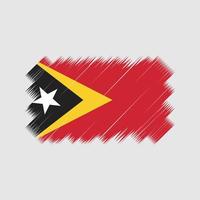 vecteur de brosse de drapeau du timor oriental. drapeau national