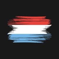 coups de pinceau du drapeau luxembourgeois. drapeau national vecteur