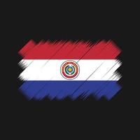 vecteur de brosse de drapeau du paraguay. drapeau national