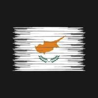 pinceau drapeau chypriote. drapeau national vecteur