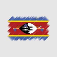 vecteur de brosse drapeau swaziland. drapeau national