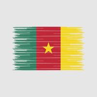 pinceau drapeau camerounais. drapeau national vecteur