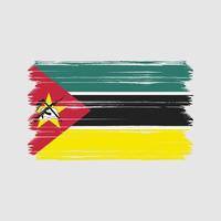 vecteur du drapeau mozambicain. drapeau national