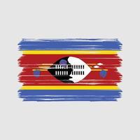 vecteur de drapeau du swaziland. drapeau national