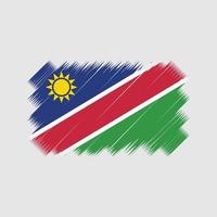 vecteur de brosse drapeau namibie. drapeau national