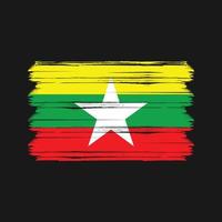 vecteur de drapeau du Myanmar. drapeau national