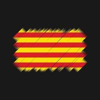 vecteur de brosse drapeau catalogne. drapeau national