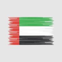 brosse de drapeau des émirats arabes unis. drapeau national vecteur