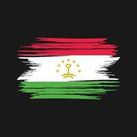 coups de pinceau du drapeau du tadjikistan. drapeau national vecteur
