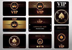 Ensemble de cartes VIP Casino Royale vecteur