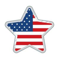 drapeau américain en étoile vecteur