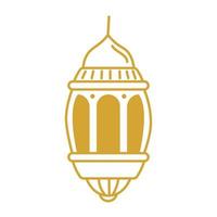 lanterne arabe dorée vecteur