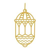 lampe arabe dorée vecteur