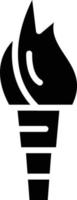 icône de glyphe de torche vecteur