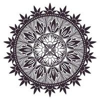 ethnique de style mandala monochrome vecteur