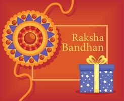 affiche de lettrage raksha bandhan vecteur