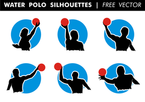 Water polo silhouettes vecteur gratuit