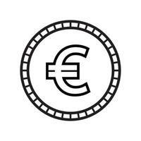 pièce de symbole monétaire de l'euro. vecteur