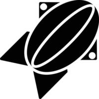 icône de glyphe de dirigeable vecteur