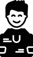 icône de glyphe de livreur vecteur