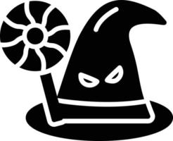 icône de glyphe de chapeau de sorcière vecteur