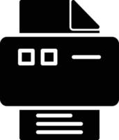 icône de glyphe d'imprimante vecteur