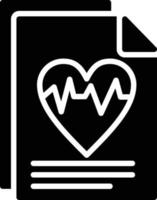 icône de glyphe de cardiogramme vecteur