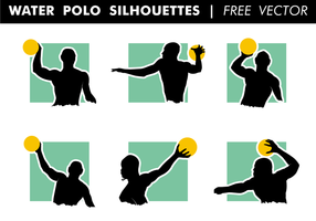 Water polo silhouettes vecteur gratuit