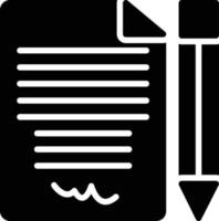icône de glyphe de signature vecteur