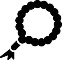 icône de glyphe de perles vecteur