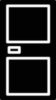 icône de glyphe de porte vecteur